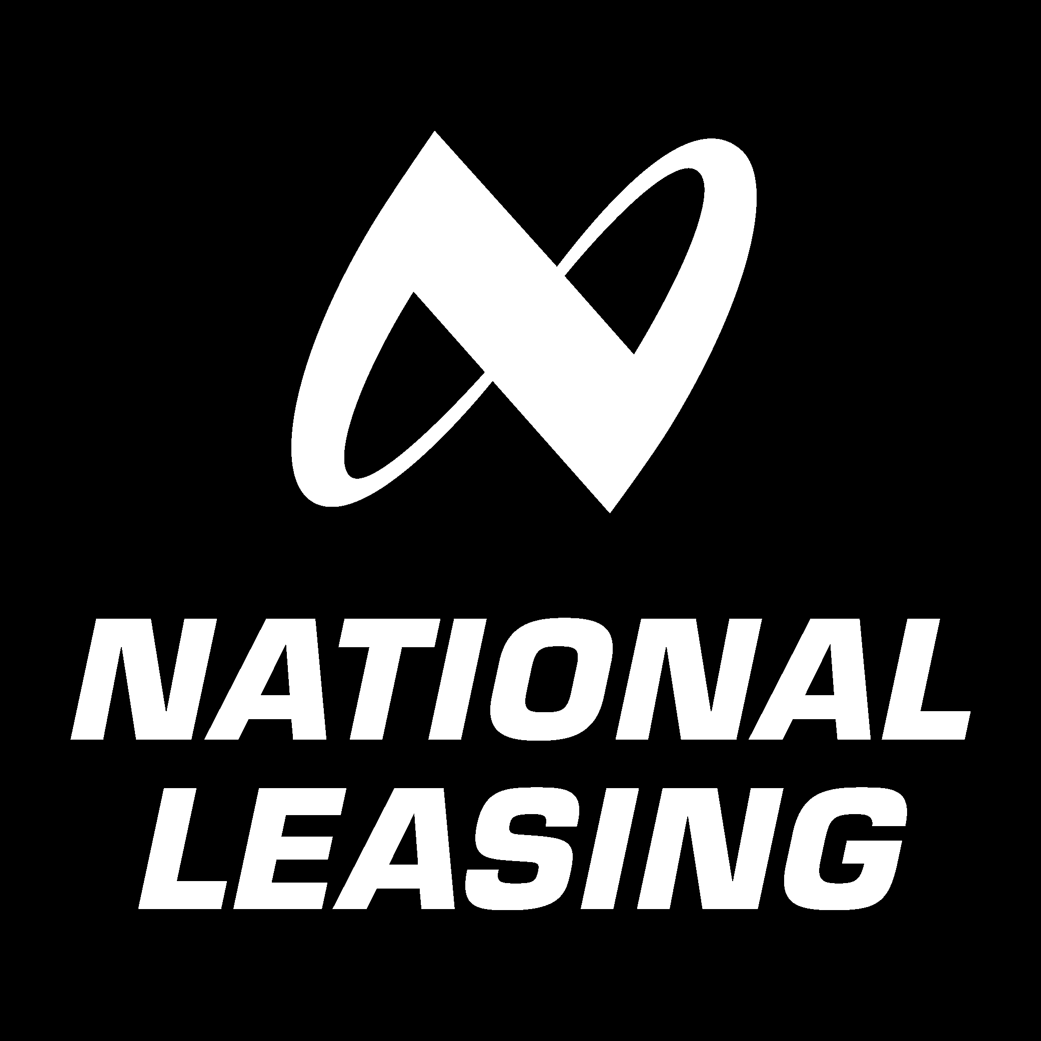 National Leasing White Logo Vector Logo
